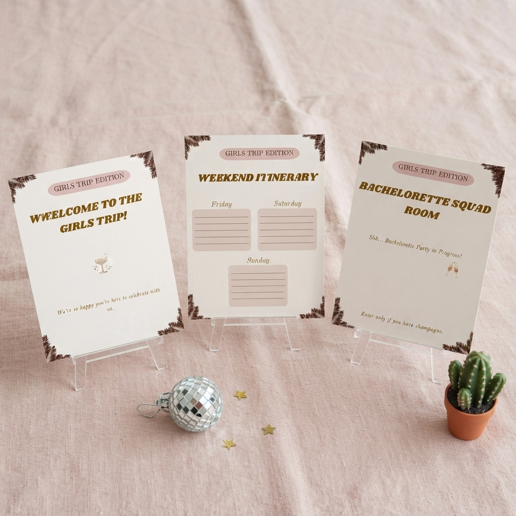 Bachelorette Party Games & Itinerary Templates