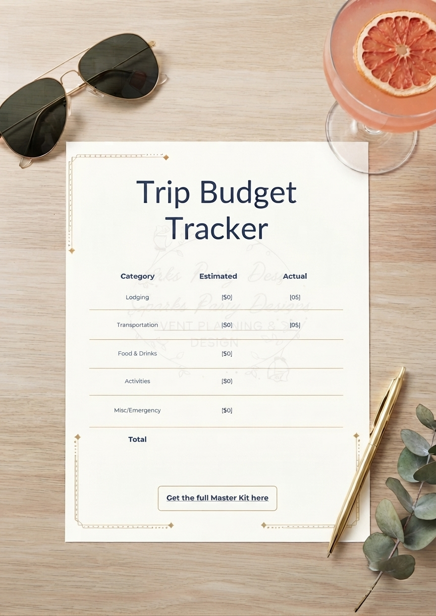 Girls Trip Master Mini-Kit | Itinerary & Budget Tracker