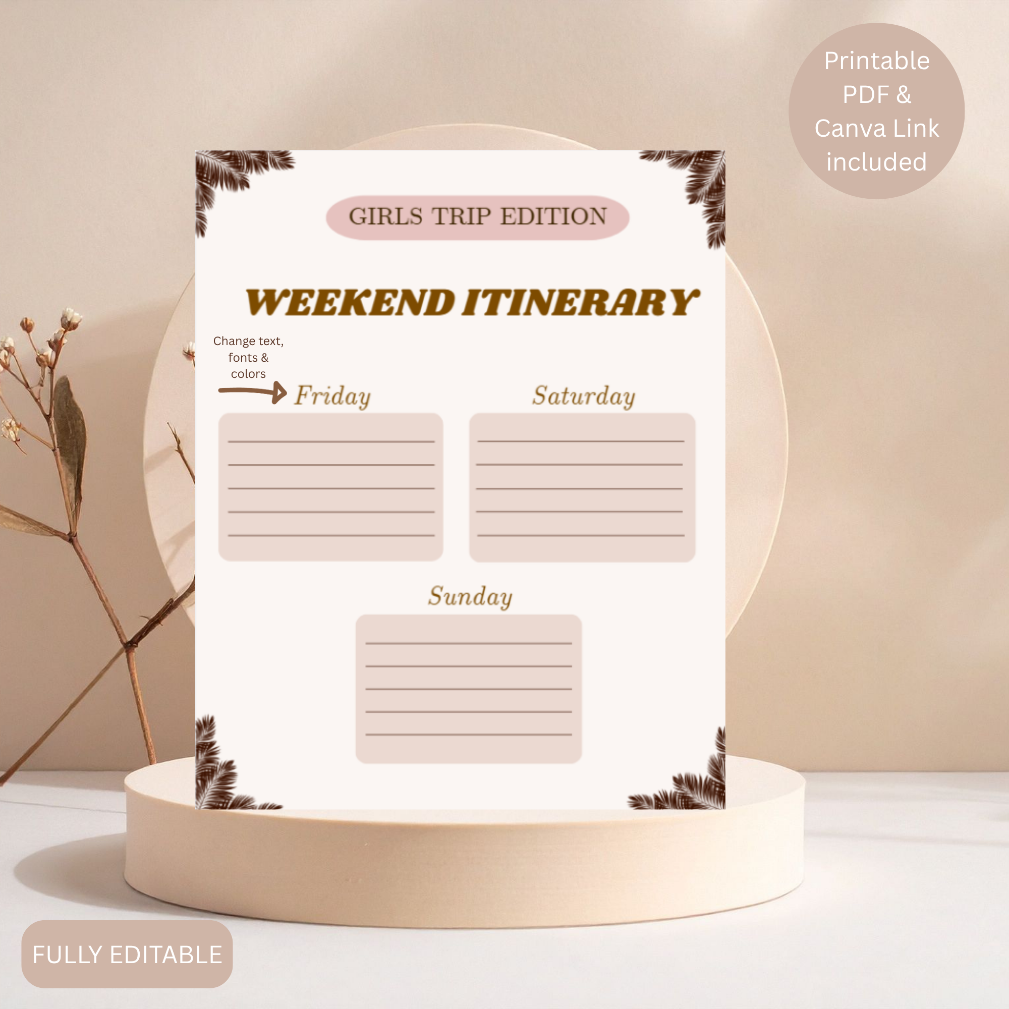 Bachelorette Party Games & Itinerary Templates
